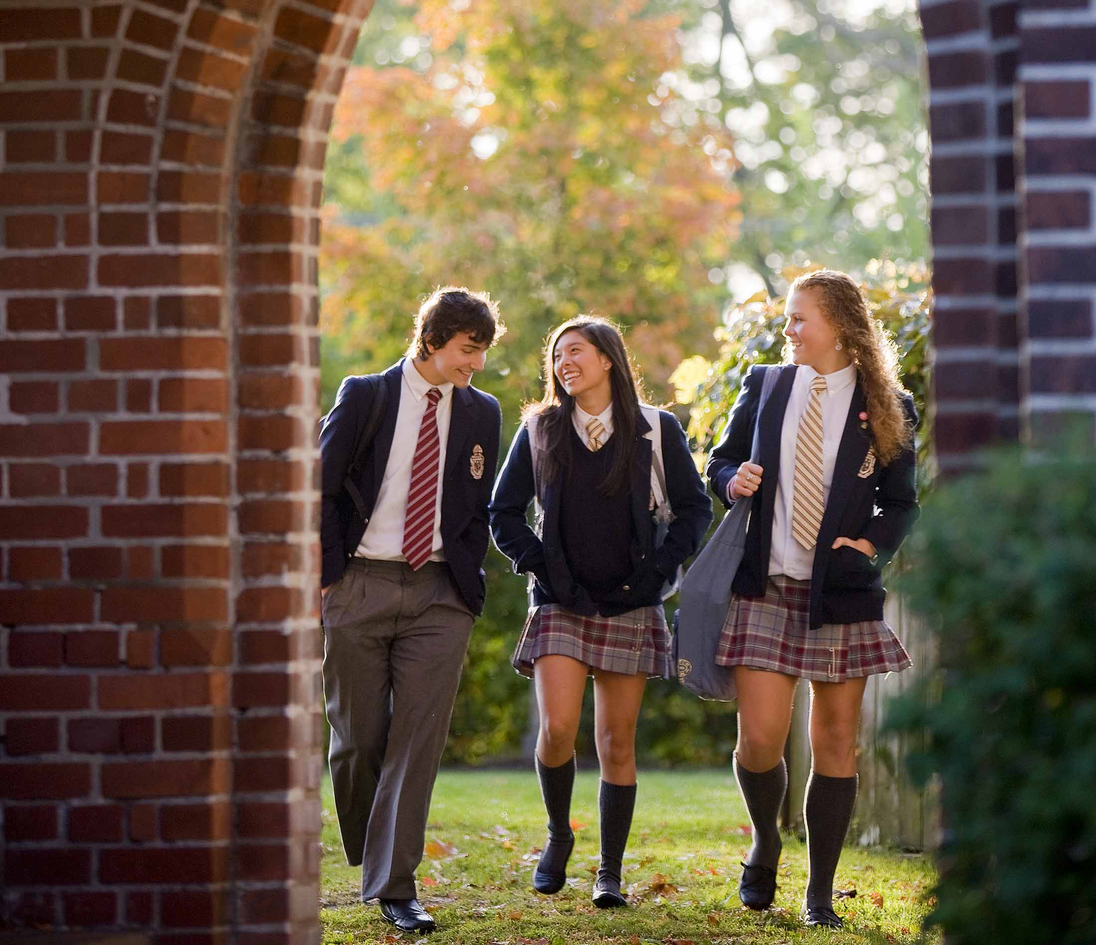 Students walking on campus