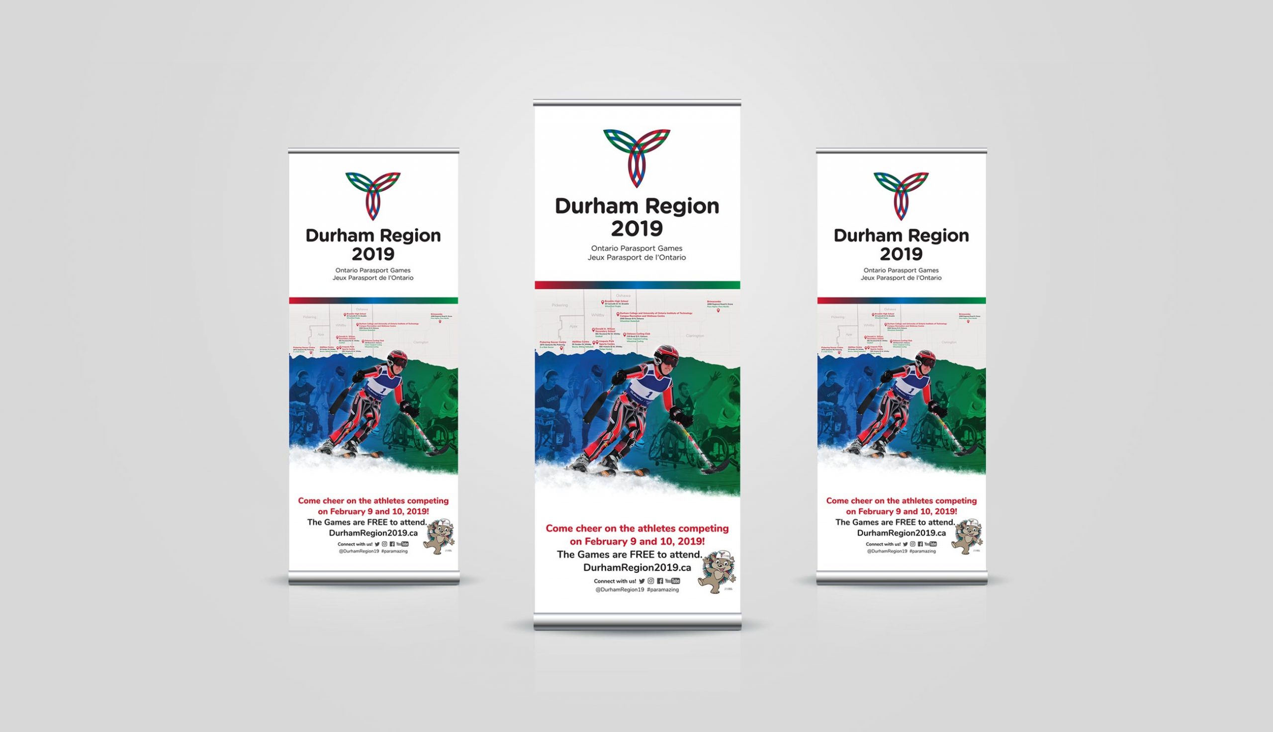 Durham Region Parasport Games banner bugs