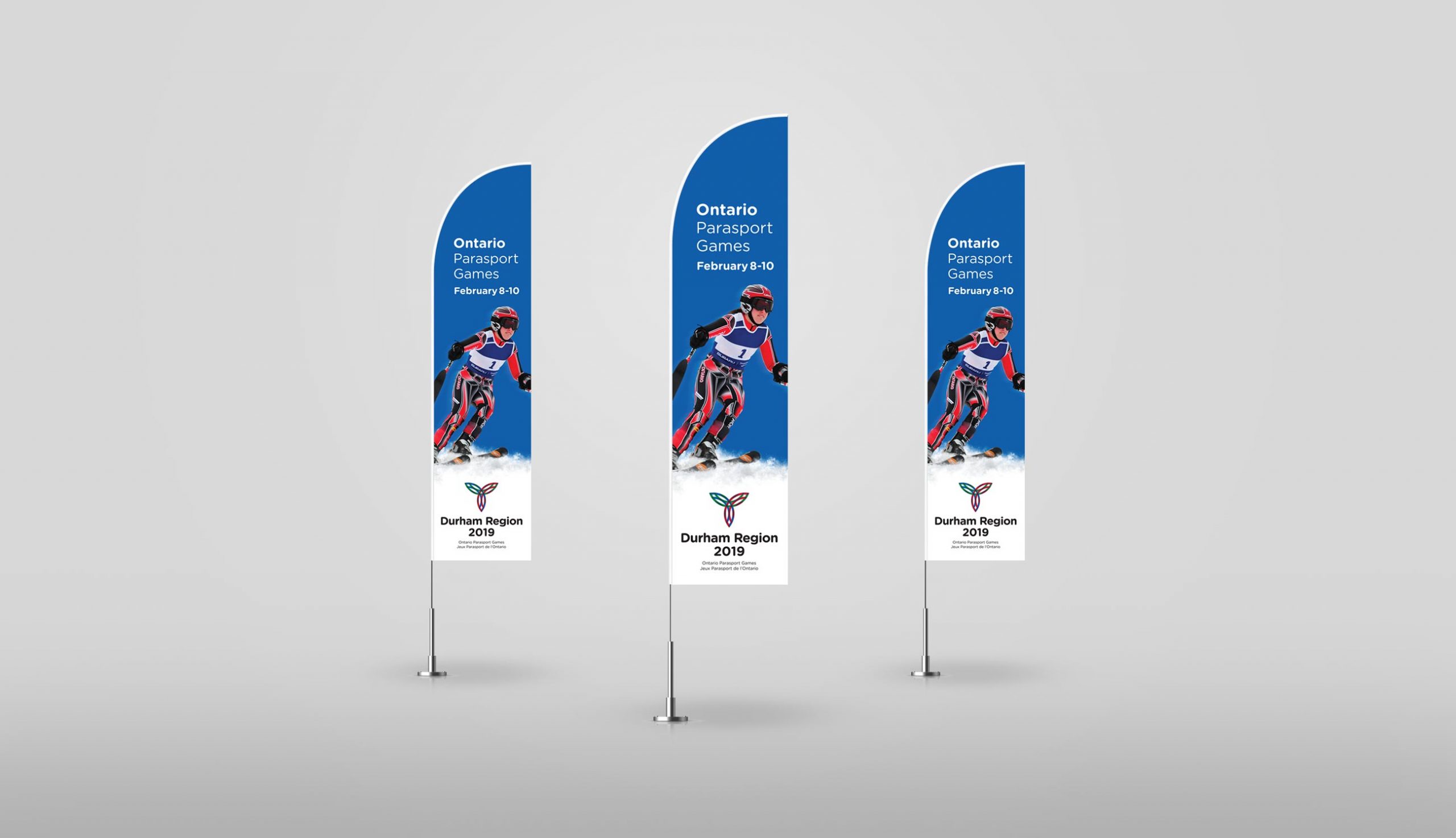 Durham Region Parasport Games feather banners