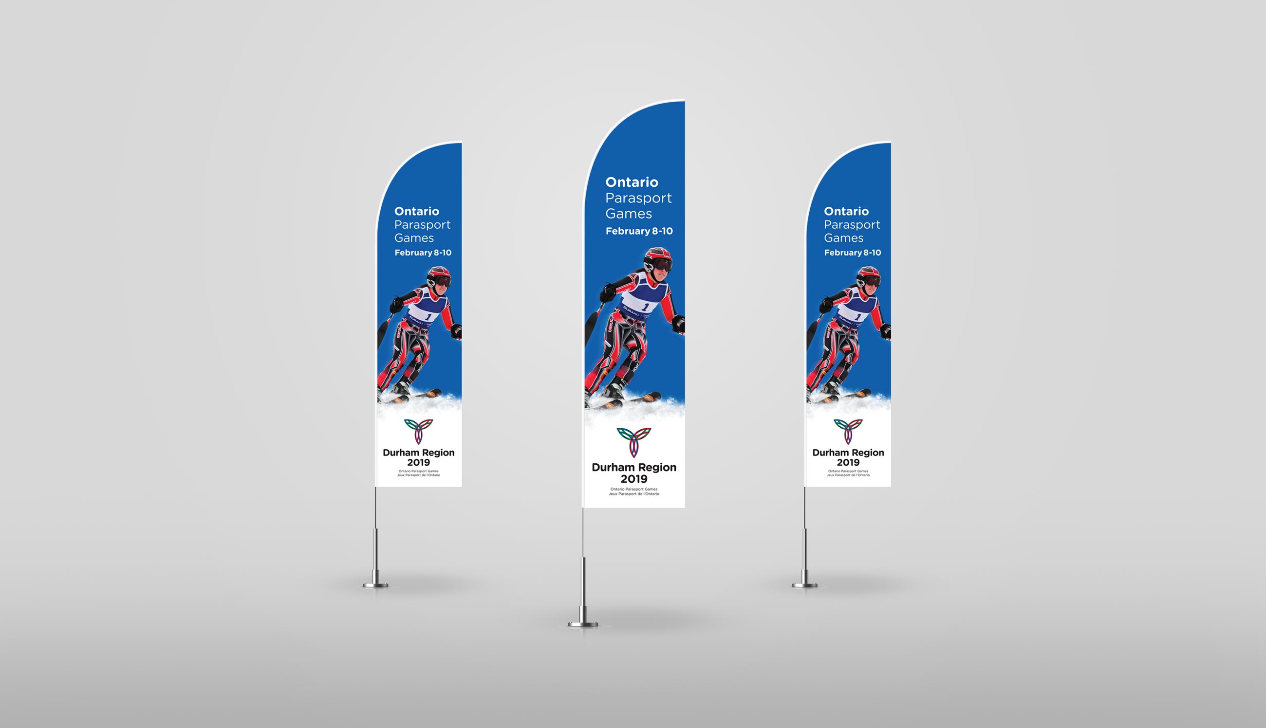 Durham Region Parasport Games feather banners