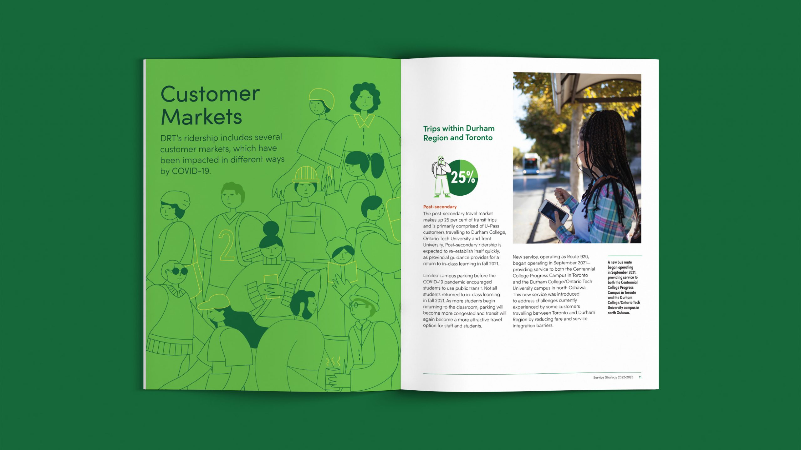 Durham Region Transit Service Strategy pages.
