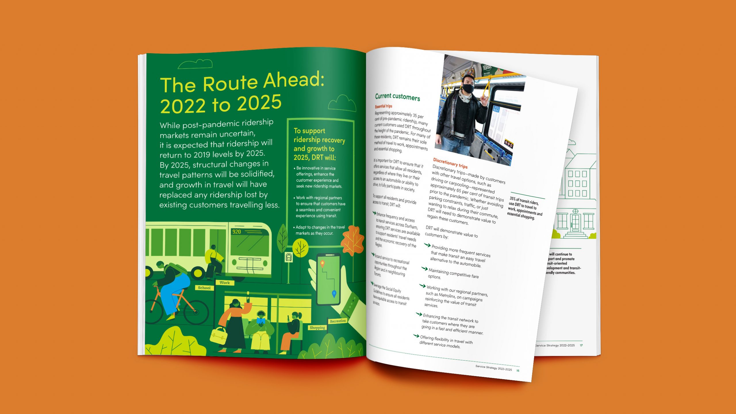 Durham Region Transit Service Strategy pages.