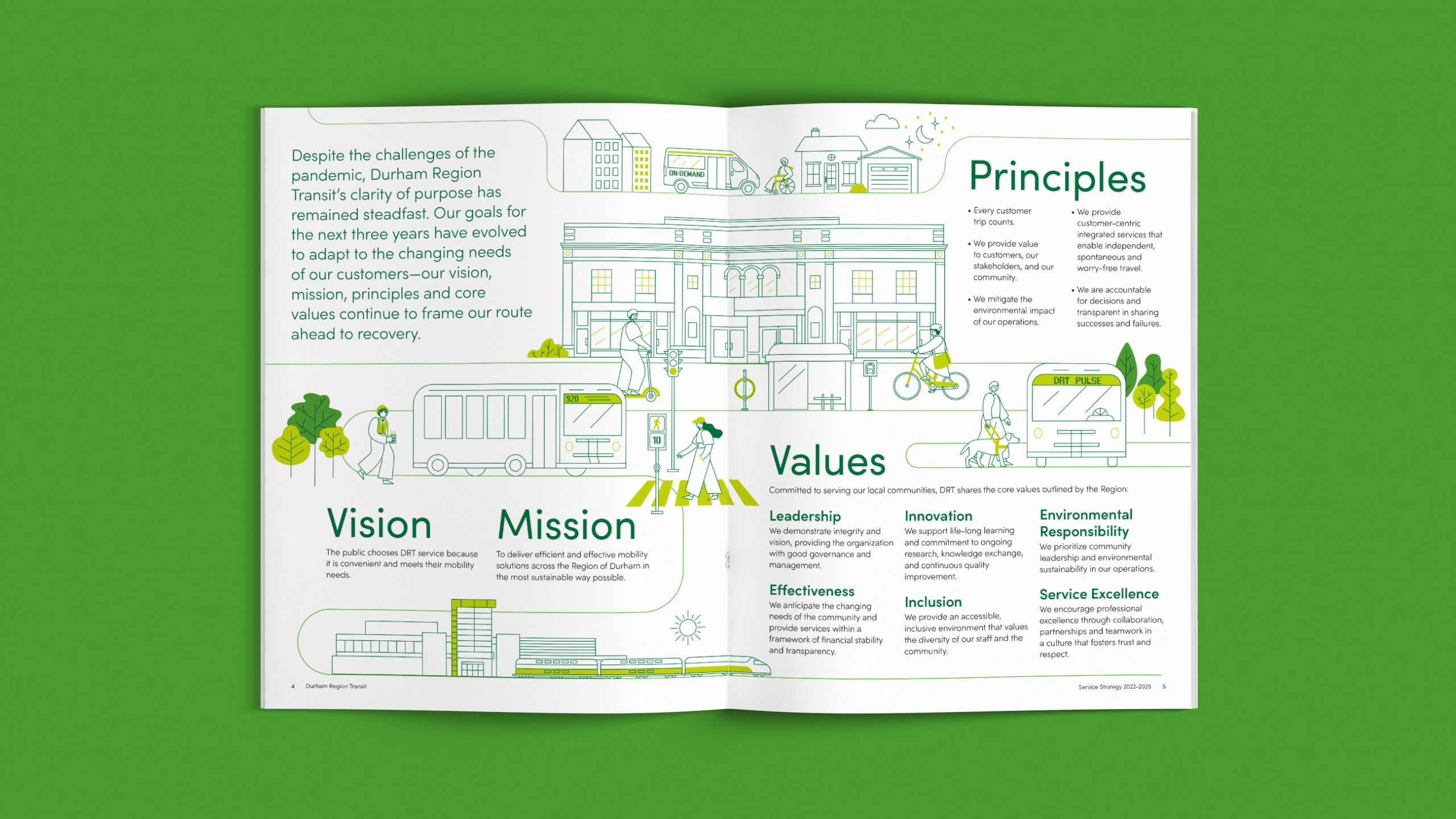 Durham Region Transit Service Strategy pages.