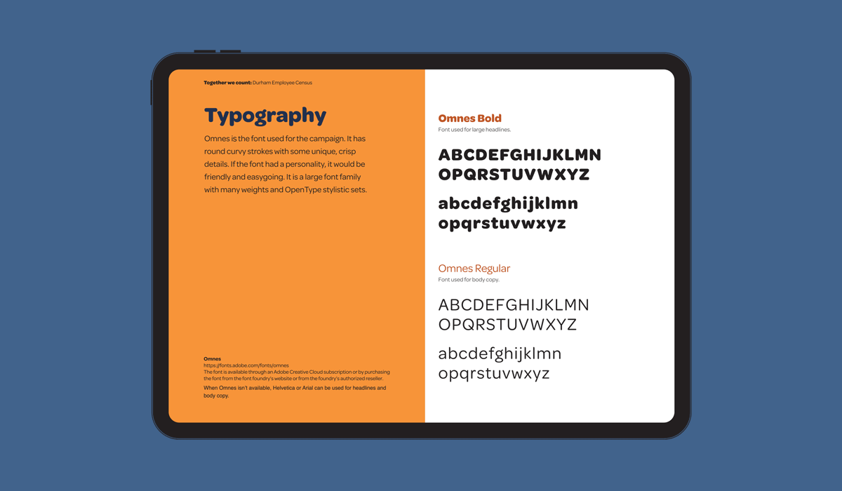 Together we count brand typography.