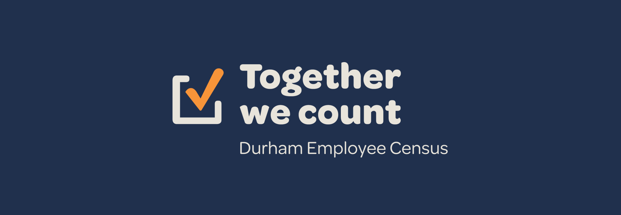 Together we count logo on blue background.