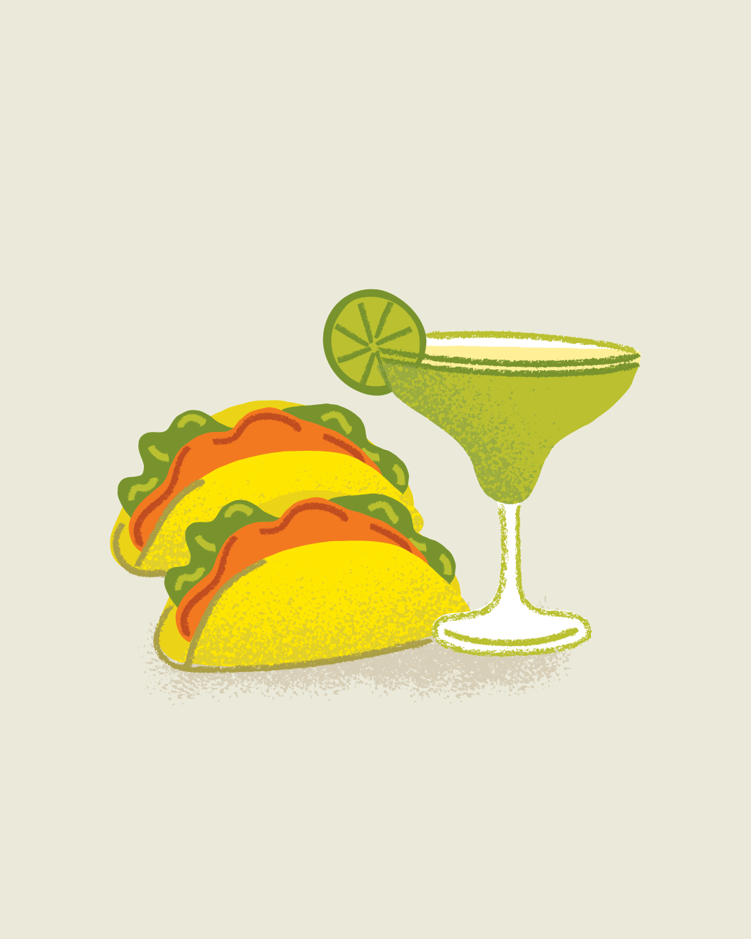 Tacos and margarita