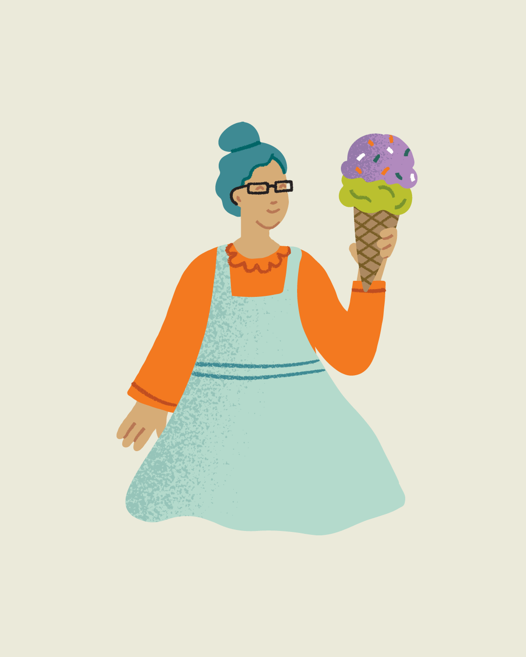 Person holding an ice cream cone